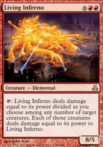 4 Living Inferno ~ Lightly Played Guildpact 4x x4 Playset UltimateMTG Magic Red  - Image 1 of 1