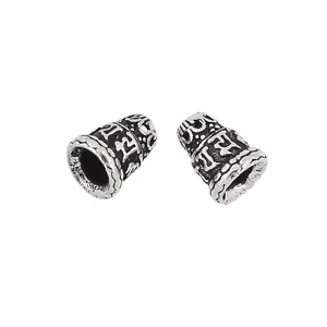 2PC Sterling Silver Oracle Bone Texture Cone Strand Reducer #99173 - Picture 1 of 1