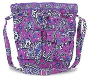 Bolso Bandolera Vera Bradley Quick Draw Boysenberry Púrpura Azul Blanco NUEVO - Imagen 1 de 4