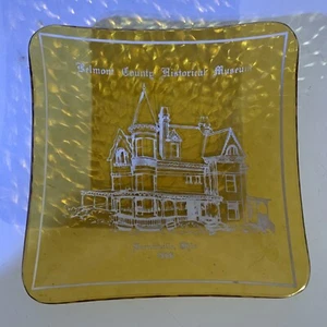 Belmont County Historical Museum Glass Tray 1966 Barnesville Ohio - Picture 1 of 4
