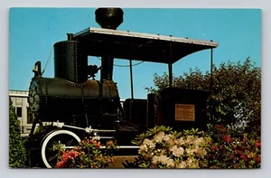 Postcard The Oregon Pony First Locomotive In Northwest Union Station Portland OR - Picture 1 of 2