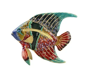 JAY STRONGWATER GROTTO MEDIUM TROPICAL FISH MAISIE SWAROVSKI CRYSTALS NEW NO BOX - Picture 1 of 6