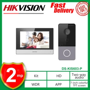 Hikvision IP Video Intercom Kit DS-KIS603-P DS-KV6113-WPE1 DS-KH6320-WTE1 PSU - Picture 1 of 8