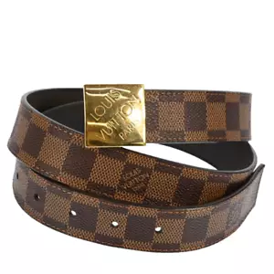 Authentic Louis Vuitton Damier Ceinture Carre Belt 85cm 34" M6803 P2560CS602 - Picture 1 of 14