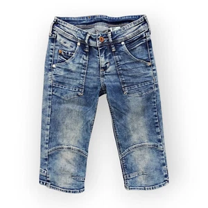 H&M Damen Bermuda Hose XS 34 W25 Capri Jeans Shorts cropped Denim Slim Low Rise - Bild 1 von 6