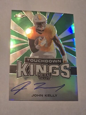John Kelly 2018 Leaf Metal Draft Touchdown Kings Rookie Autograph Card 2/5 - Image 1 of 2