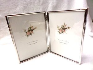 5x7 Silver Picture Frame 2  Beveled Photo Glass Pane Portrait Landscape - Picture 1 of 4