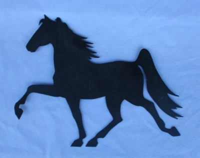 Metal Horse wall art Flat TWH Tennessee Walker black Critterz etc decorative - Image 1 of 4