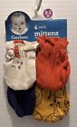 Gerber Baby Mittens 4 Pack Size 0-3 Months New
