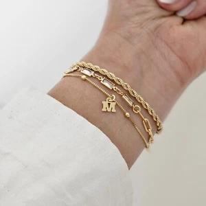 Gold Filled Bracelet Set for Women, Everyday Bracelet Set, Perfect Gift for Mom - Picture 1 of 9