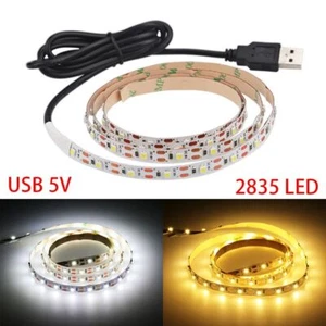 DC 5V Lampada a striscia USB Bianco Caldo Bianco LED SMD 2835 Sfondo TV - Foto 1 di 12