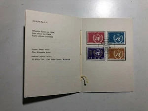 1973 Folder Libretto Svizzera Francobolli di Servizio Sigla Ufficiale dell'OMM  - Picture 1 of 2