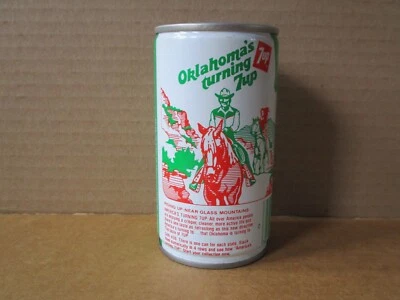 Vintage 7 Up "Oklahoma's turning 7up" 12 FL OZ Empty Soda Can #36 - Image 1 of 4