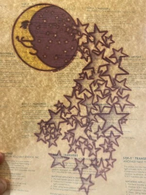 Moon Stars Trippy Sublimation Vintage Heat Transfer Iron On Original - Image 1 of 3