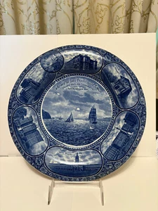RARE ANTIQUE BLUE PLATE "VIEWS OF SAN FRANCISCO, CAL." ROWLAND & MARSELLUS 10” - Picture 1 of 14