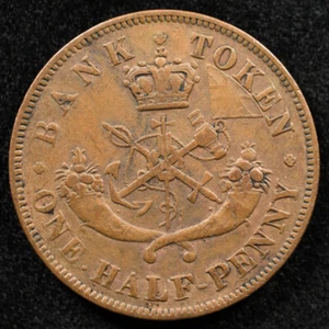 Upper Canada 1/2 Penny 1857, Coin, Inv#F823 - Picture 1 of 2