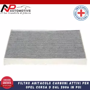 Filtro Abitacolo CARBONI ATTIVI ARIA CONDIZIONATA ANTIPOLLINE PER OPEL CORSA D - Foto 1 di 6