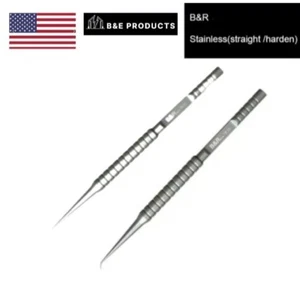 Precision Tweezers B&R Straight Tip & Bent Tip Stainless Steel Titanium - Picture 1 of 3