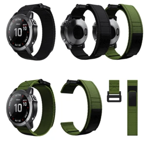 Bracelet nylon pour Garmin Fenix 6 6X Pro 5 5X Plus Forerunner 935 945 Instinct - Photo 1/14
