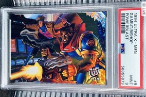 1994 Ultra X-Men Marvel Powerblast Gambit + Bishop Card #8 PSA 9 MINT LOW POP 2 - Picture 1 of 2
