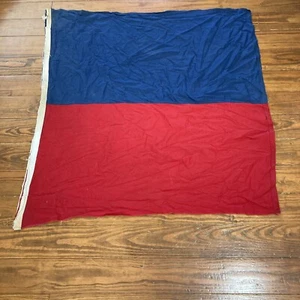 LETRA ""E"" ECHO Bandera de Señal Naval Marítima Roja Azul 48""x45"" Lino Cosido - Imagen 1 de 12