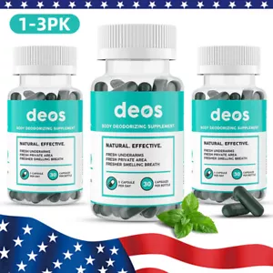 DEOS Internal Deodorant Supplement – DEOS Full Body Deodorizer 30 Capsules - Picture 1 of 11