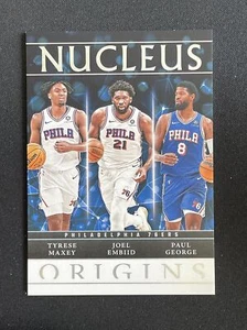 Tyrese Maxey/Joel Embiid/Paul George 2024-25 Panini Origins Nucleus #1 - Picture 1 of 2