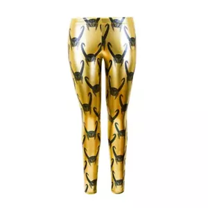 Marvel Loki Helmet Repeat Leggings - Picture 1 of 1