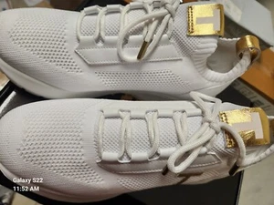 Trump POTUS 45 Sneakers Mens 9 Wmns 10.5 White Gold NEW n Box w Autographed Card - Picture 1 of 12