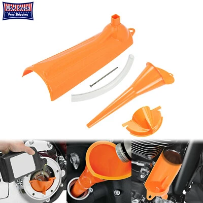 9'' Crankcase Fill Primary Case Drip-Free Oil Funnel Filter Kits Fit For Harley - Image 1 of 4