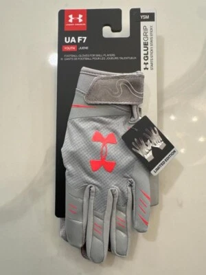 Under Armour UA F7 NFL Football Gloves Size Youth Small MSRP $30.00
