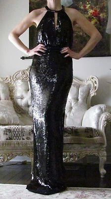 Vestido longo STELLA McCARTNEY tapete vermelho, passarela totalmente com lantejoulas It 38,EUA 0-4,XXS - Imagem 1 de 4