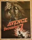 Affiche originale 1942 Seconde Guerre mondiale « Avenge 7 décembre »
