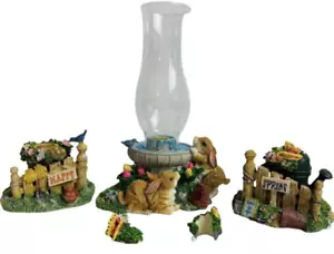 Garden Happy Spring Candle Holders Centerpiece ~ Easter Bunnies Pot Watering Can - Picture 1 of 13