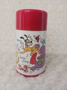 Vintage Aladdin Kunststoff Thermoskanne rot Tasse Disney Mickey Goofy Donald Scuba Ozean - Bild 1 von 12