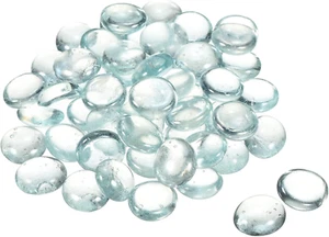 Decorative Flat Glass Marbles 17-19Mm Rock Vase Filler Beads Pebbles Clear for F - Picture 1 of 5
