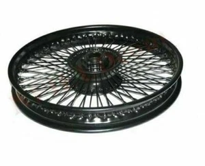 Se adapta a Royal Enfield Front 80 radios disco freno llanta acero negro Wm2 19" - Imagen 1 de 11