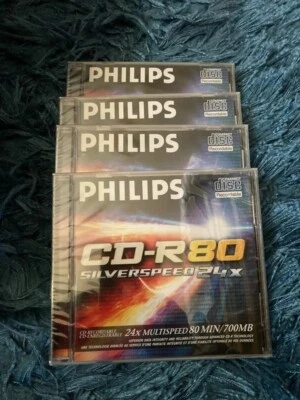 4x Philips CD-R 80 24x sealed - Image 1 of 3