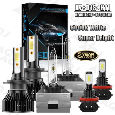 PARA MERCEDES-BENZ SL65 AMG 2009-2012 LED HID Faro Alto/Bajo+Kit Luz Antiniebla Foto 1 de 4