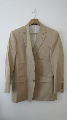 Chester Barrie хлопковая куртка Blazer Великобритании 40 короткий бежевый кремовый Savile Row London - Изображение 1 из 4