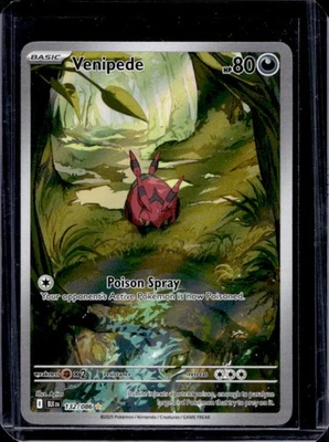 2025 Pokemon SV Black Bolt Venipede Illustration Rare #132/086 - Image 1 of 2