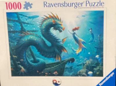 Ravensburger 1000 pc Enchanted Depths, Dragon, Mermaid and Turtles 2025 NIB - Image 1 of 2