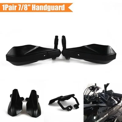 1Pair Black Hand Guard Anti-scratch Protector For 7/8" 22mm Motorcycle Handlebar — 第 1/4 张图片