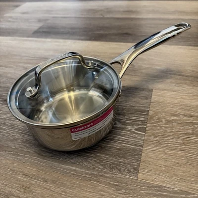 Cuisinart 719-18 Chef's Classic Stainless 1-Quart Saucepan with Cover - Image 1 of 4