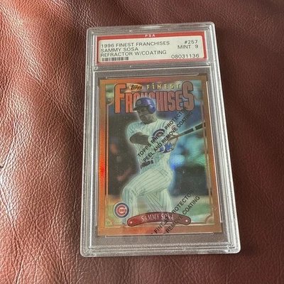 Finest Franchises Sammy Sosa 1996 refractor con costo PSA como nuevo 9 Foto 1 de 2