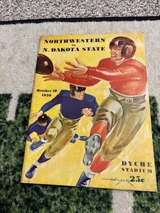 1936 Vintage College Football Programm Northwestern vs North Dakota State - Bild 1 von 5