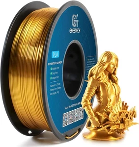 GEEETECH PLA Filament 1,75mm Silk Gold, 3D Drucker Filament PLA 1kg Spool - Bild 1 von 6