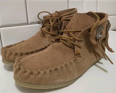 Botas Coconuts by Matisse Travis 8.5 Botas Mocassim Marrom Clássico Sapatos Boho - Imagem 1 de 4