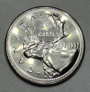 1867-1992 Canadian Proof-Like Quarter 25cent Coin. Double Date. Beauty!! - Bild 1 von 6