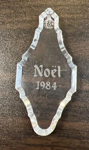 Vintage Baccarat Noel 1984 kristallklar jährliches Weihnachts-Sammlerstück Ornament - Bild 1 von 3